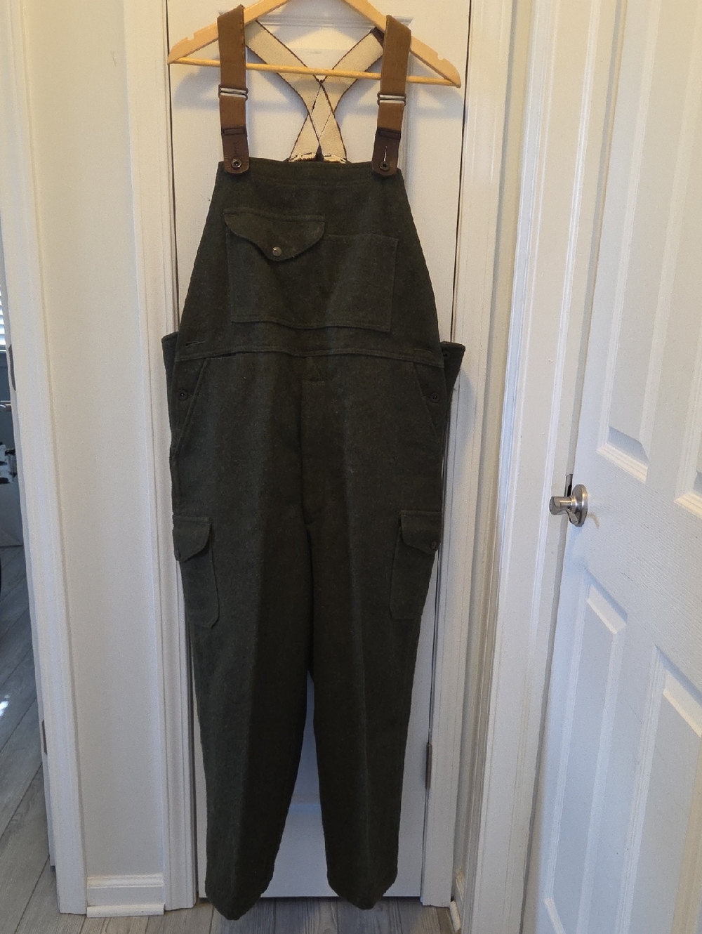 Vintage Filson Olive Green Wool Overalls Size 42